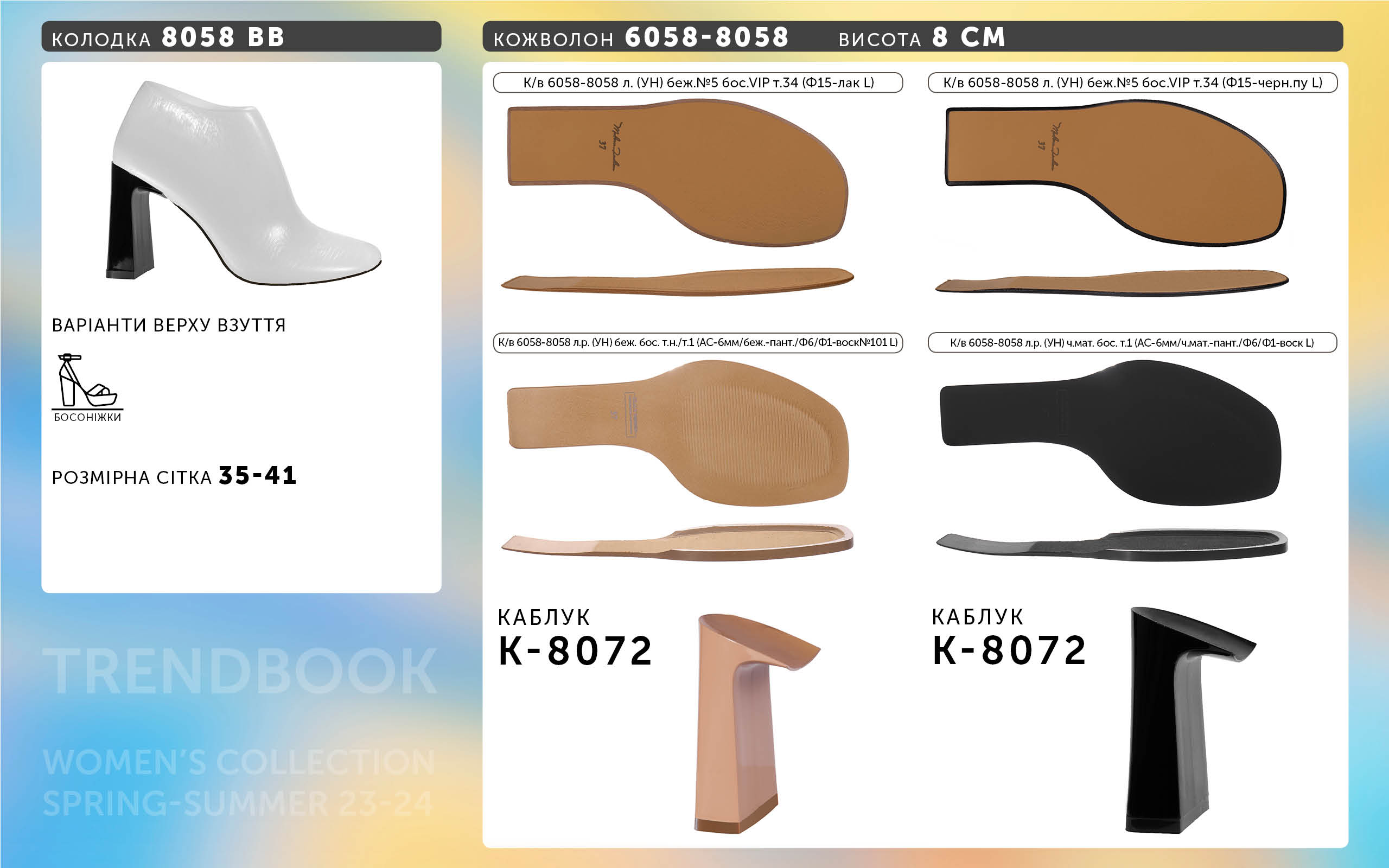 8 см блок каблку 8072